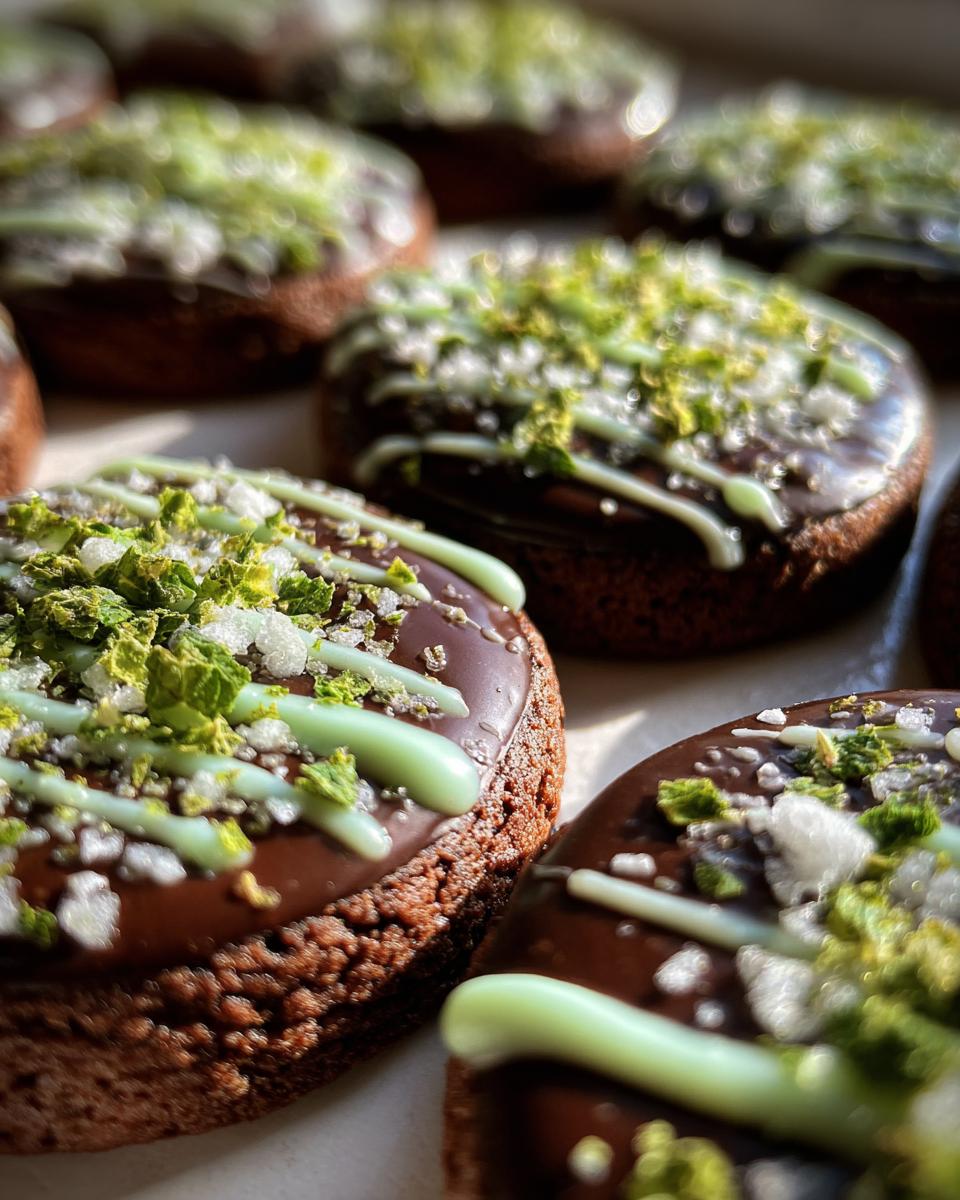Mint Chocolate Medallions for Christmas - detail 1