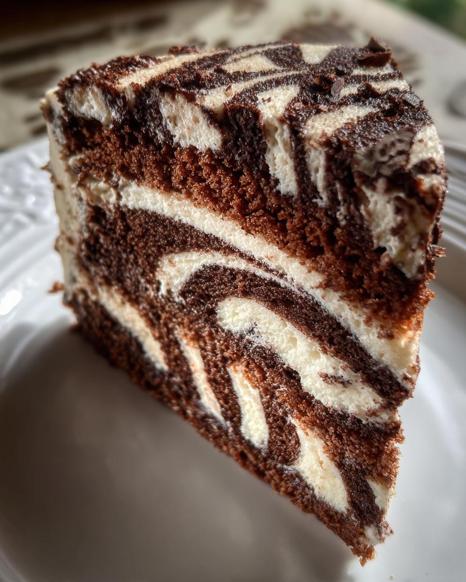 No-Bake Zebra Cake - detail 1