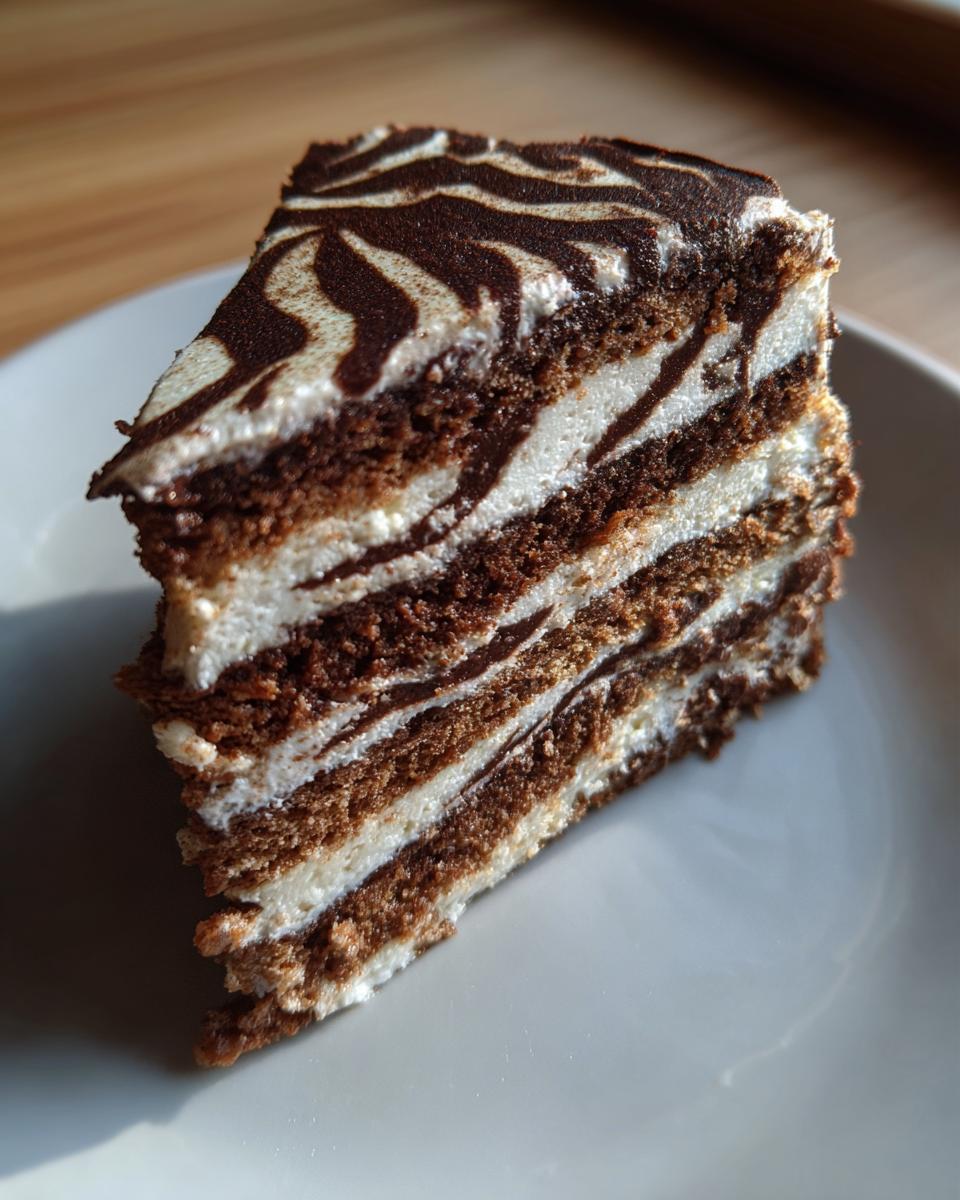 No-Bake Zebra Cake - detail 2