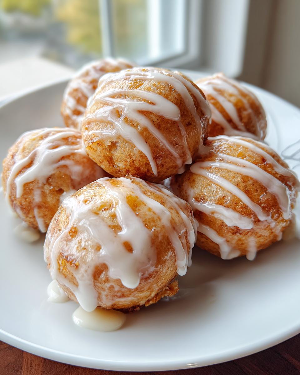 Peach Pie Bombs with Vanilla Glaze - detail 3