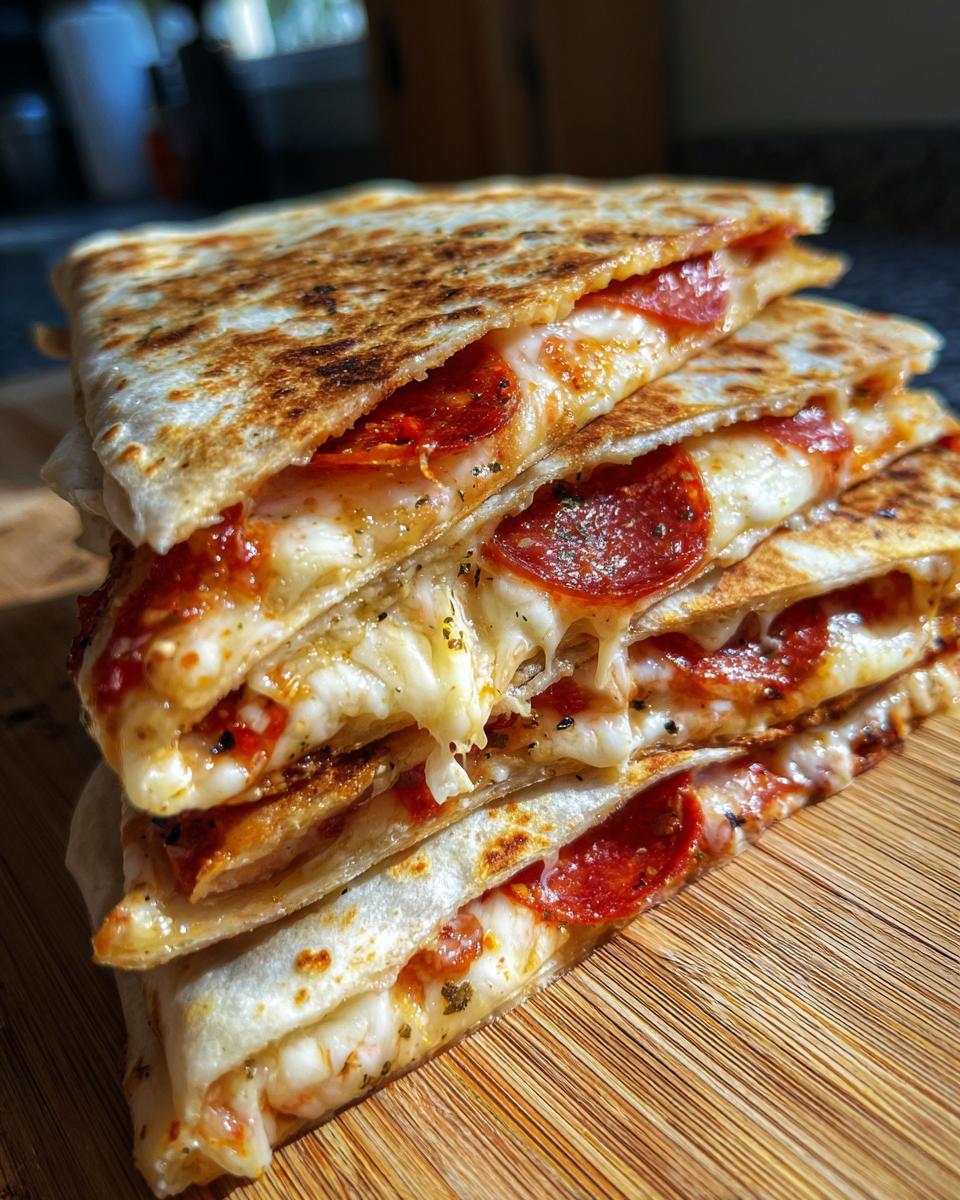 Pepperoni Cheese Pizza Quesadillas - detail 2