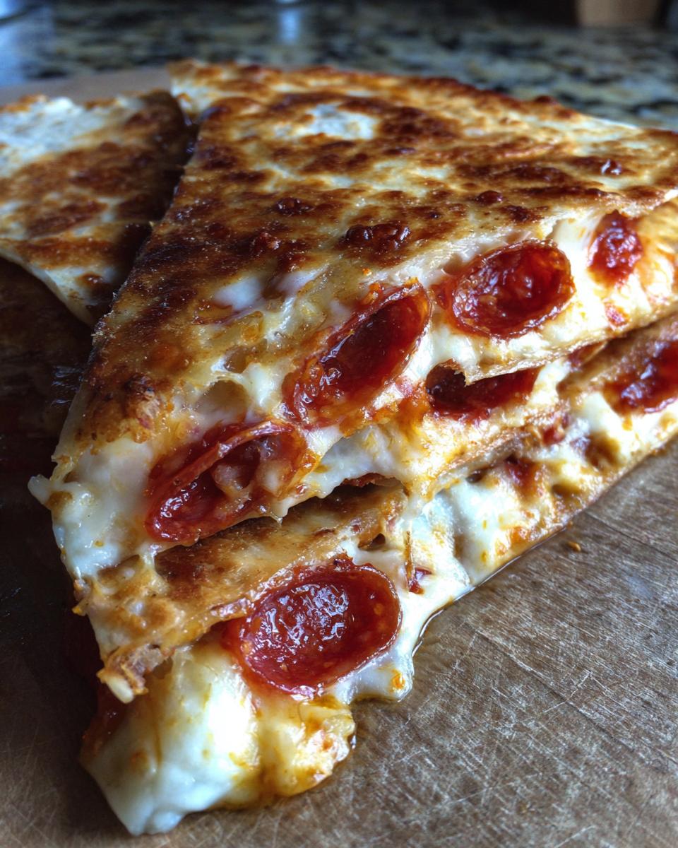 Pepperoni Cheese Pizza Quesadillas - detail 3