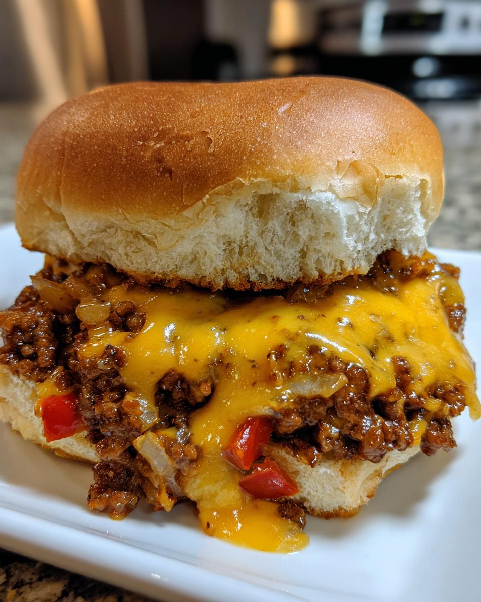 Philly Cheesesteak Sloppy Joes - detail 2
