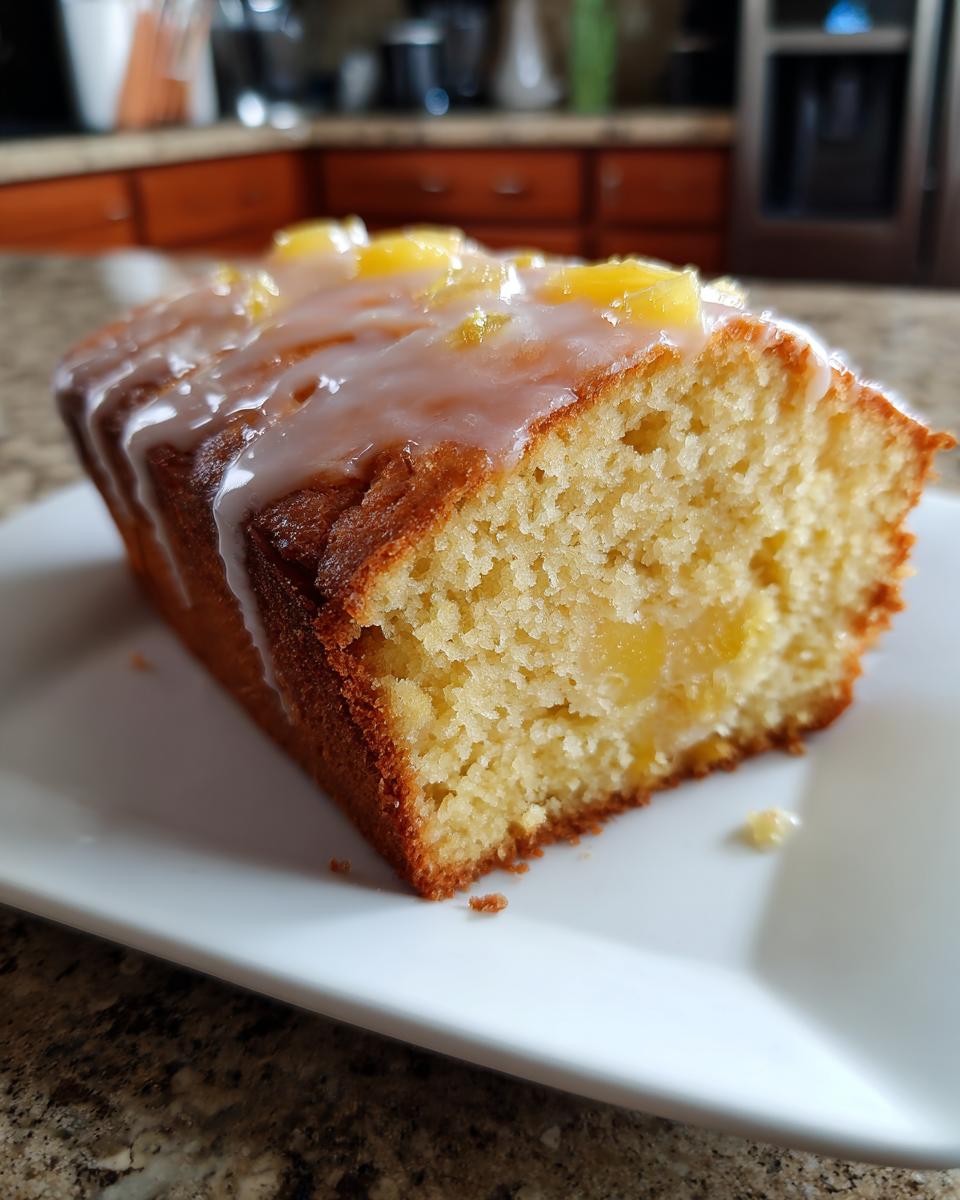 Pineapple Pound Cake with Pineapple Glaze - detail 1