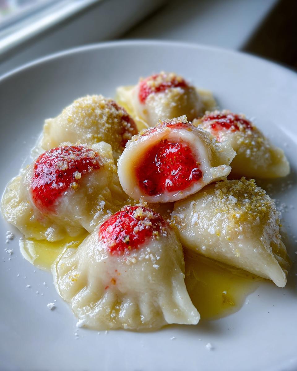Polish Strawberry Dumplings - detail 2