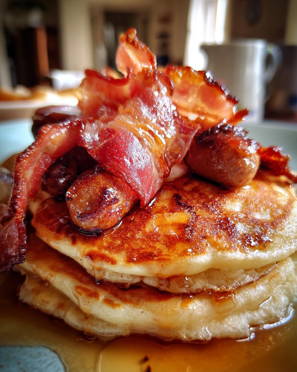 Sausage Dipped Pancakes - detail 4