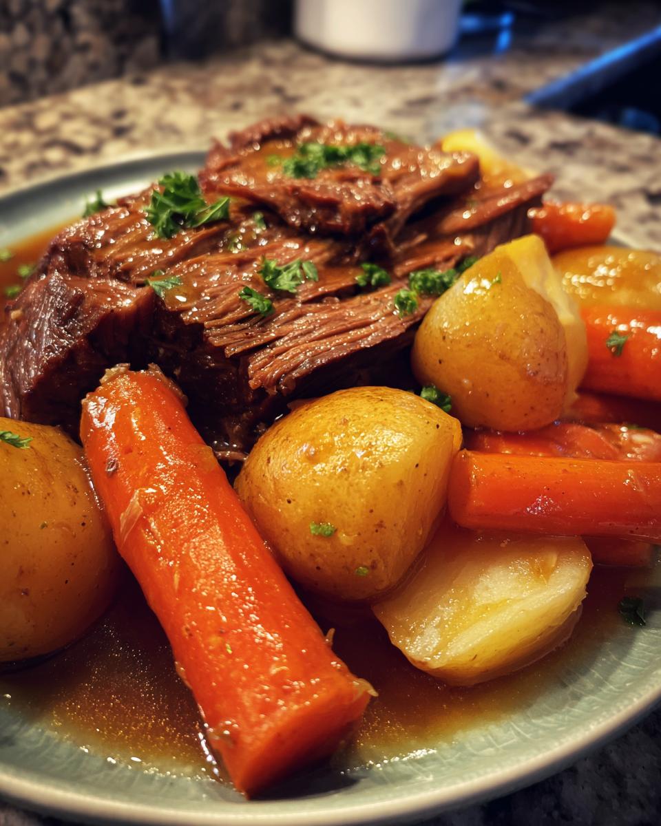 Slow Cooker Beef Chuck Roast with Vegetables for Thanksgiving - detail 2