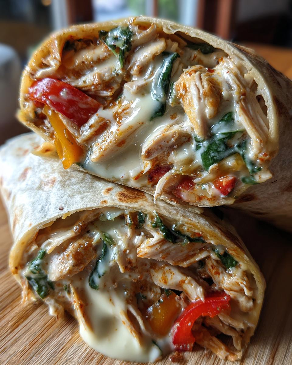 Spicy Cajun Chicken Alfredo Wraps - detail 1