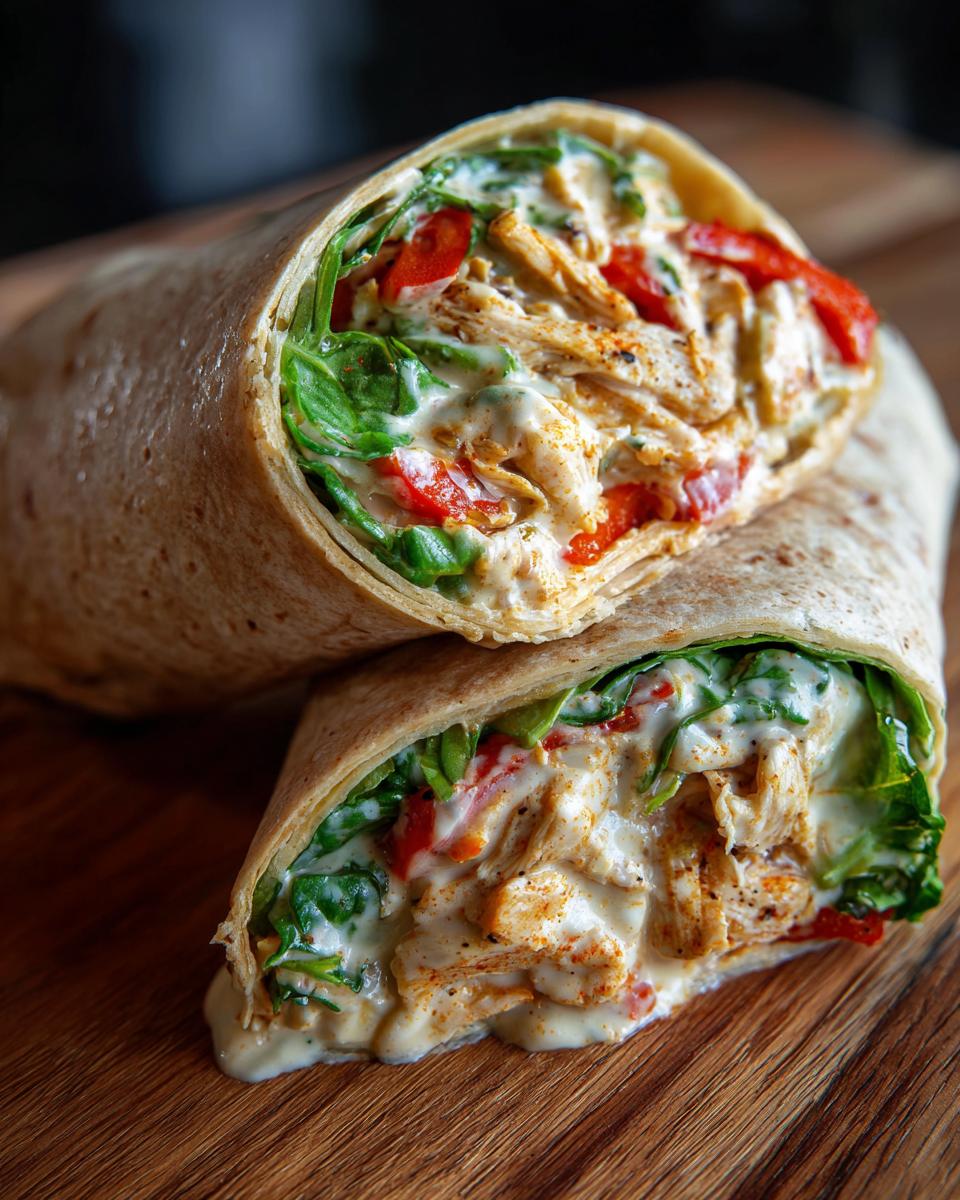 Spicy Cajun Chicken Alfredo Wraps - detail 2