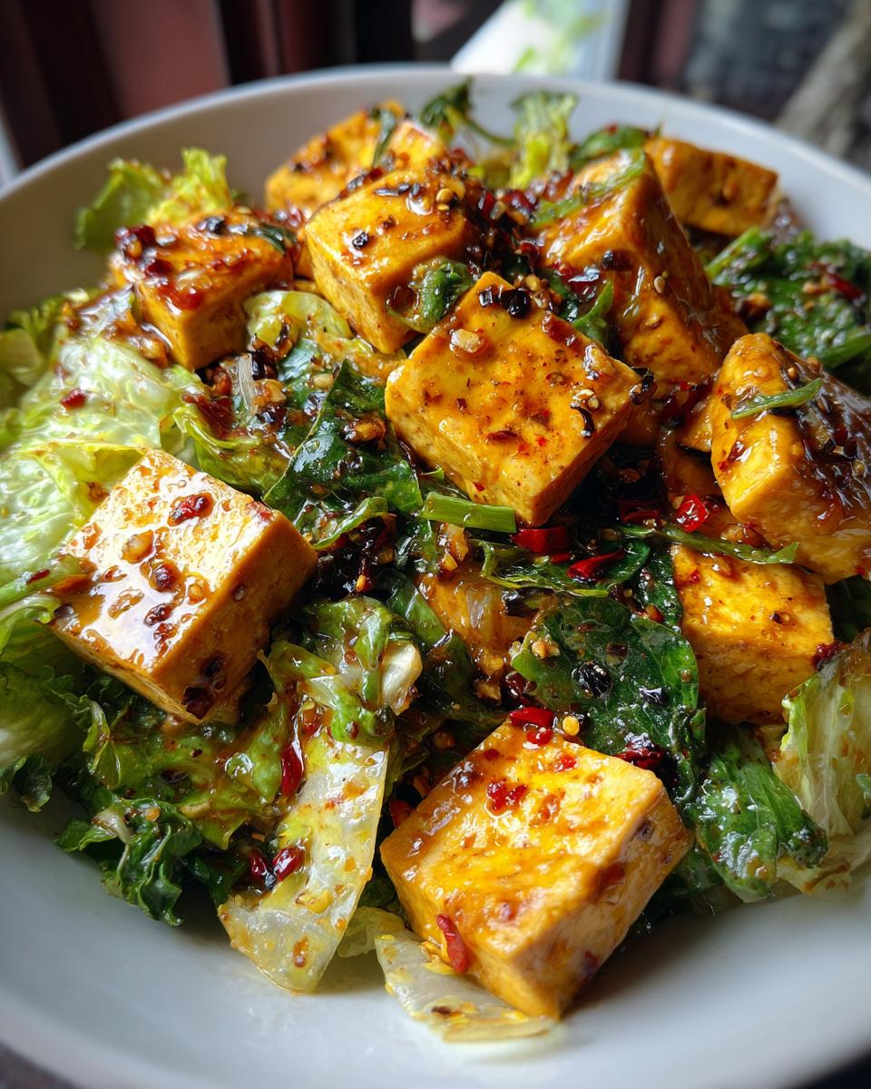 Stir-fried Tofu and Lettuce - detail 1