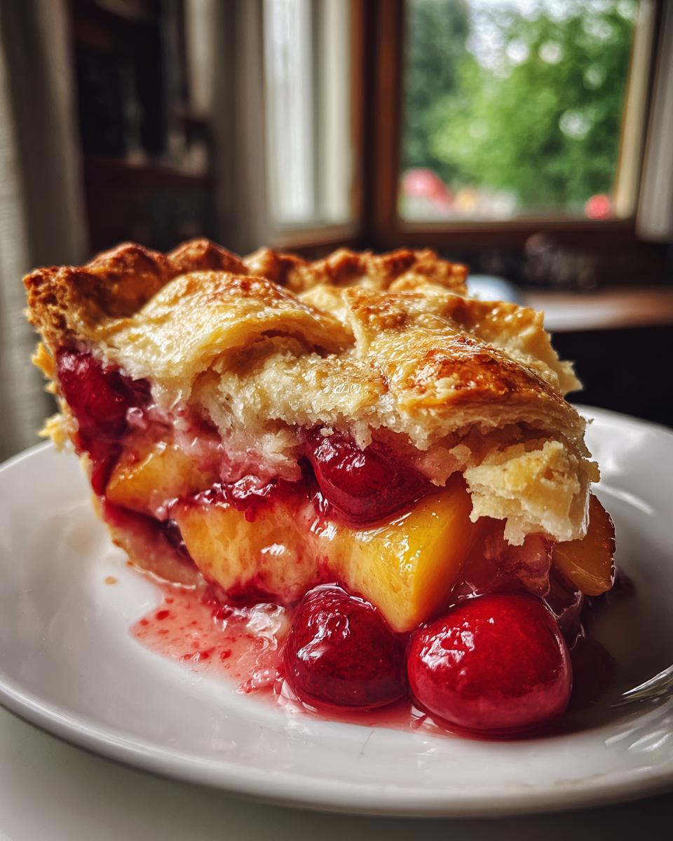 Summer Cherry Peach Pie - detail 4