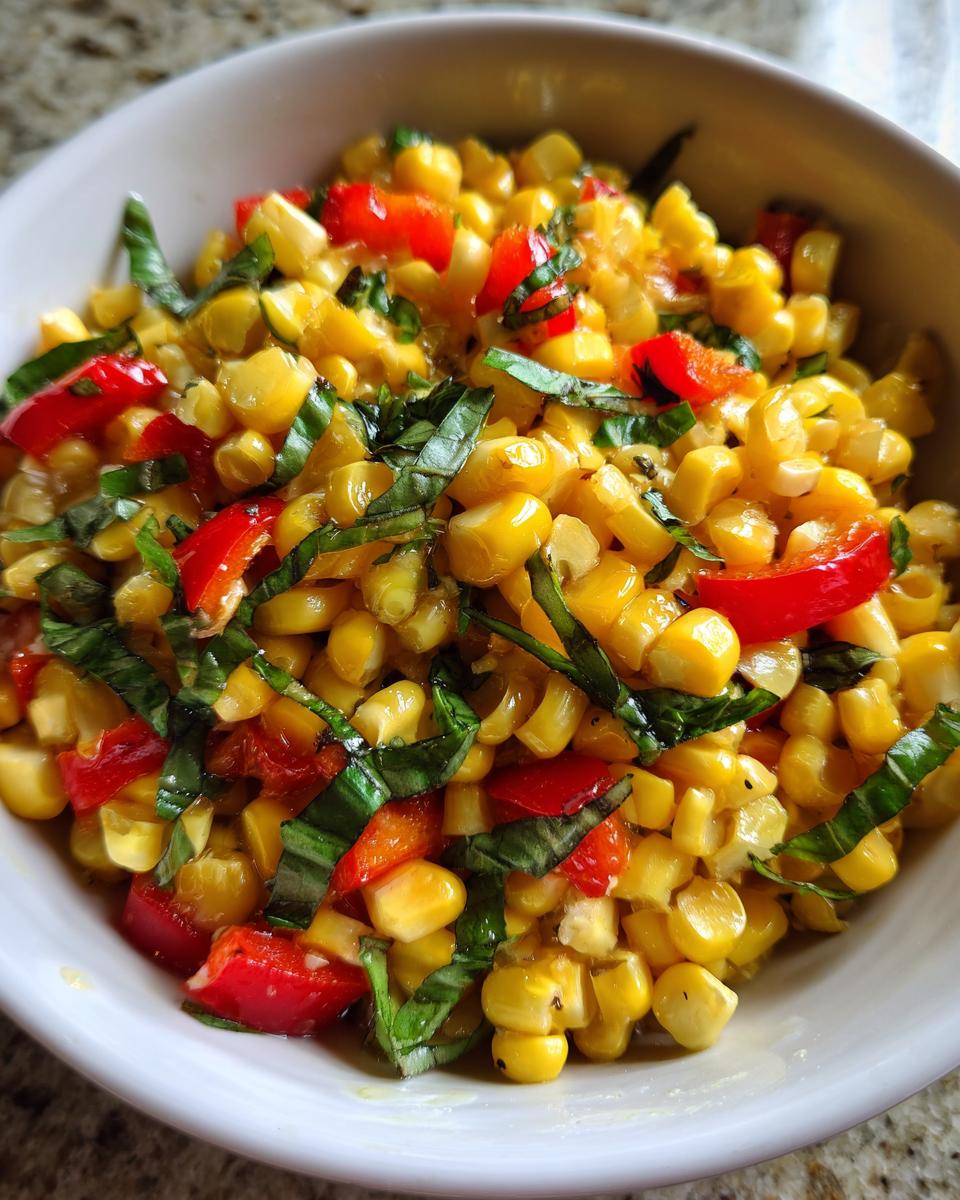 Summer Corn Salad with Basil Vinaigrette - detail 2