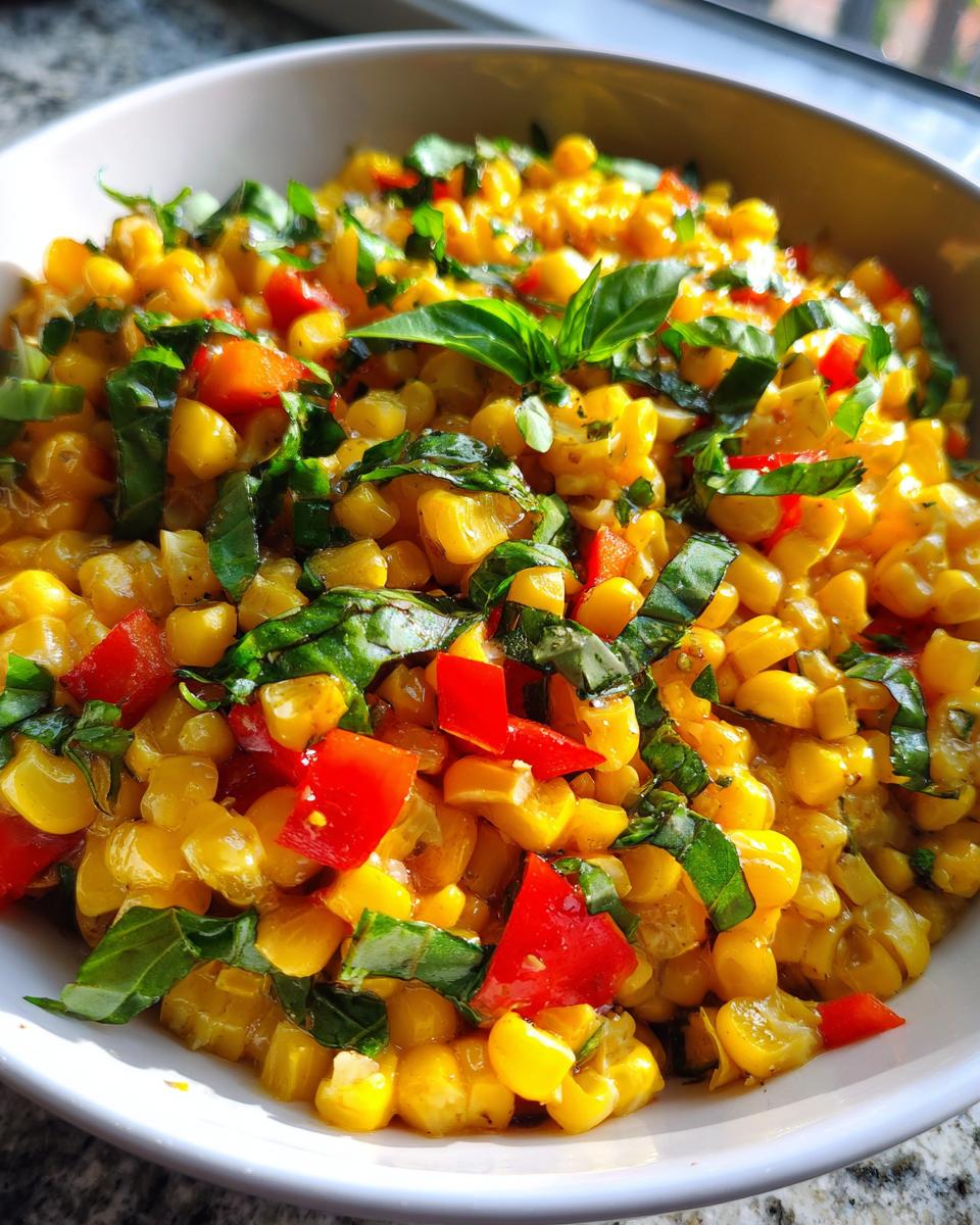 Summer Corn Salad with Basil Vinaigrette - detail 3