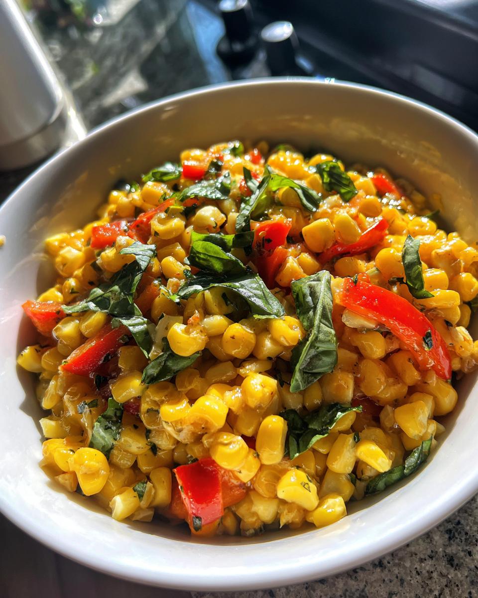 Summer Corn Salad with Basil Vinaigrette - detail 4