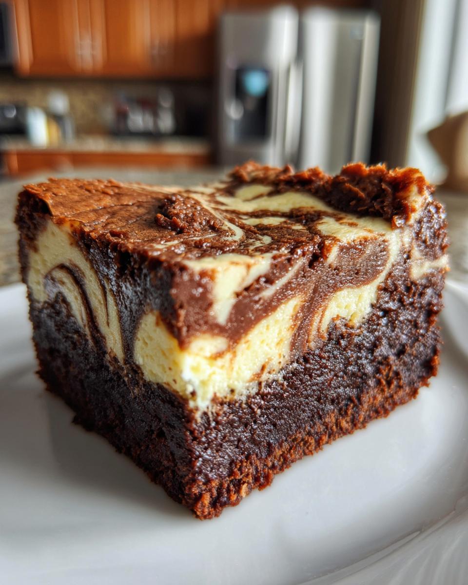Swirled Cheesecake Brownies for Christmas - detail 4