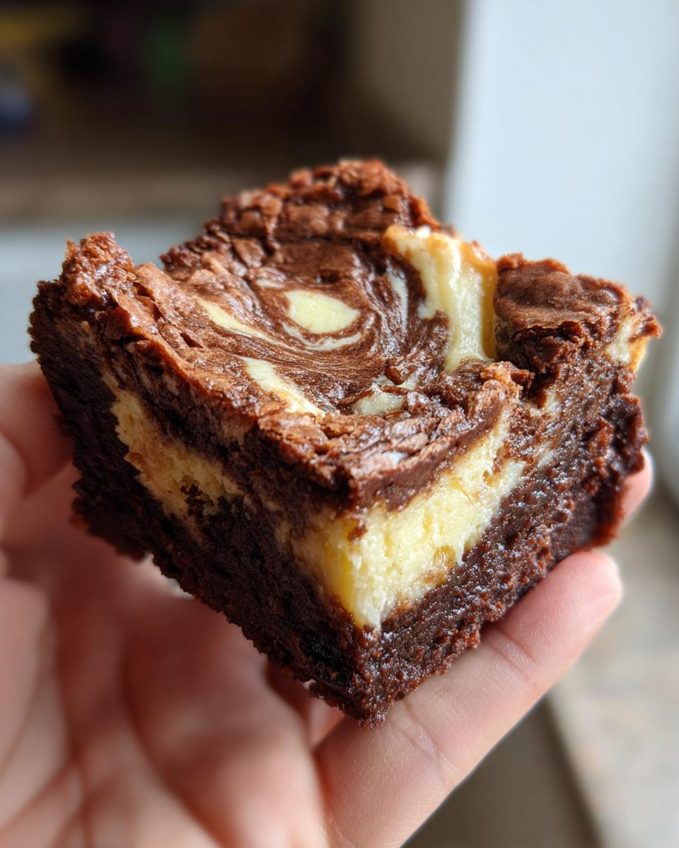 Swirled Cheesecake Brownies for Christmas - detail 1