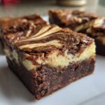 Swirled Cheesecake Brownies for Christmas