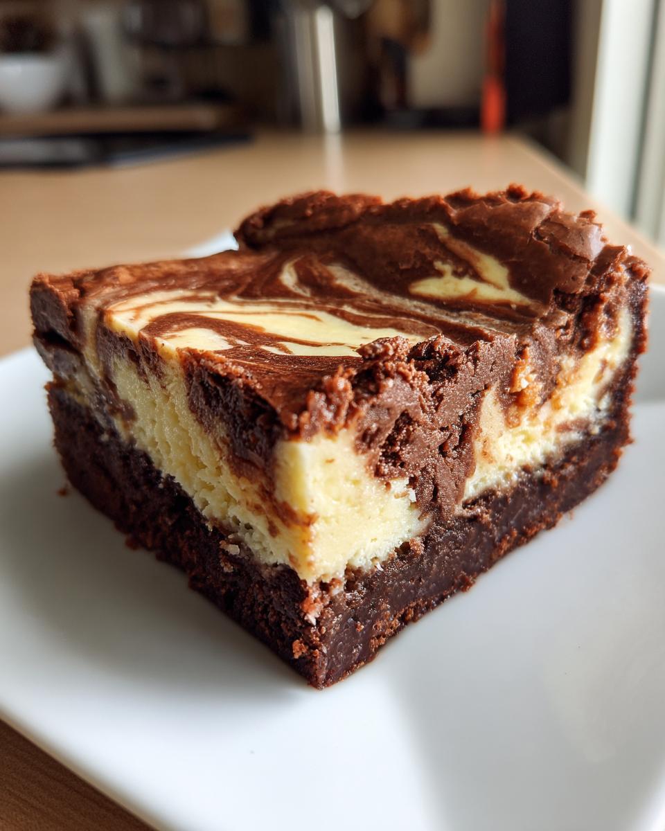 Swirled Cheesecake Brownies for Christmas - detail 1