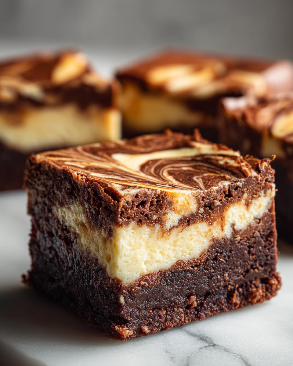Swirled Cheesecake Brownies for Christmas - detail 2