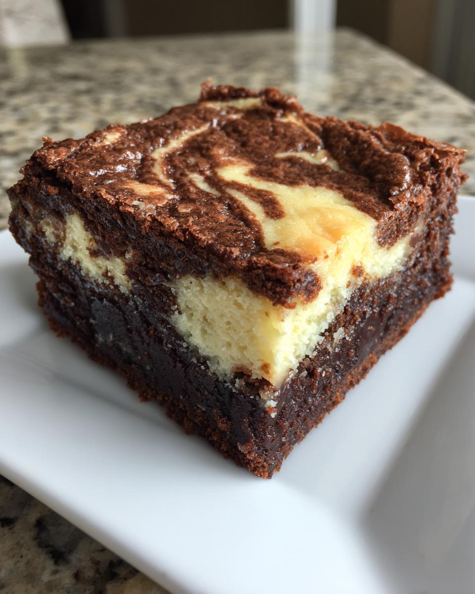 Swirled Cheesecake Brownies for Christmas - detail 2