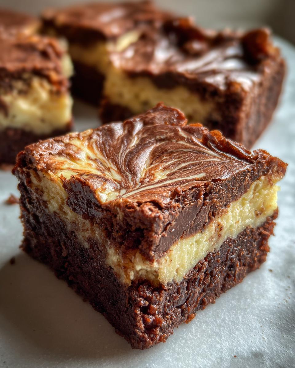 Swirled Cheesecake Brownies for Christmas - detail 3
