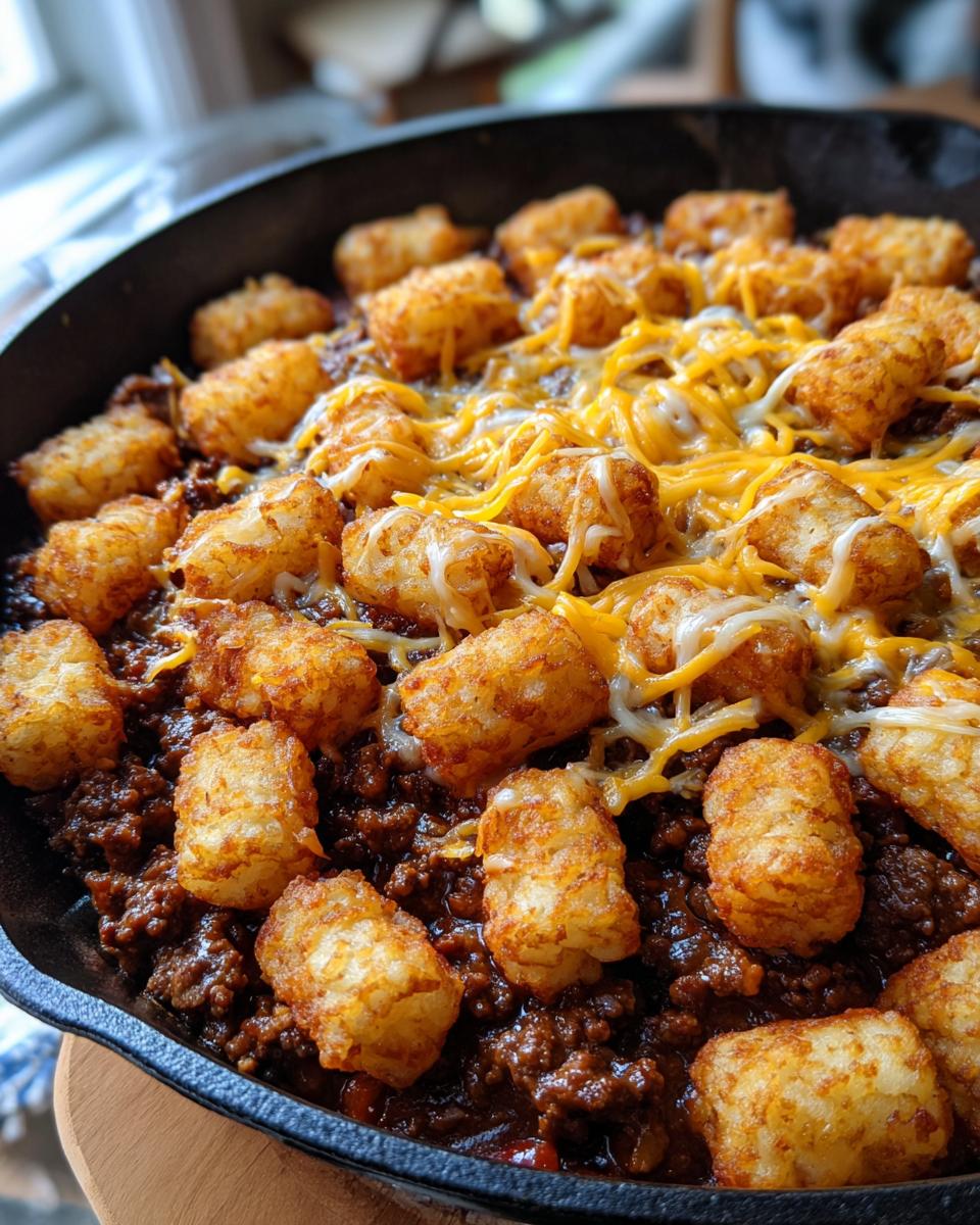 Tater Tot Sloppy Joe Skillet - detail 2