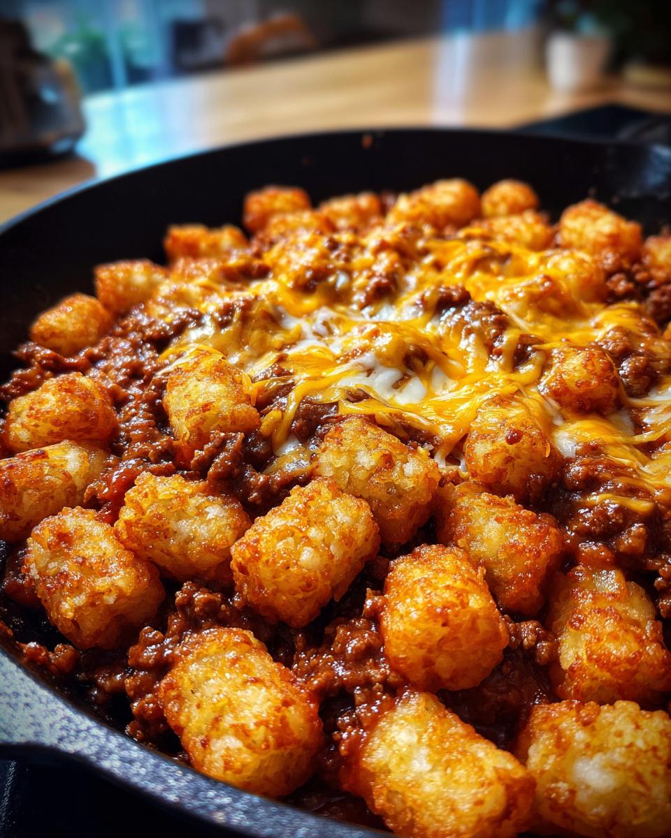 Tater Tot Sloppy Joe Skillet - detail 3