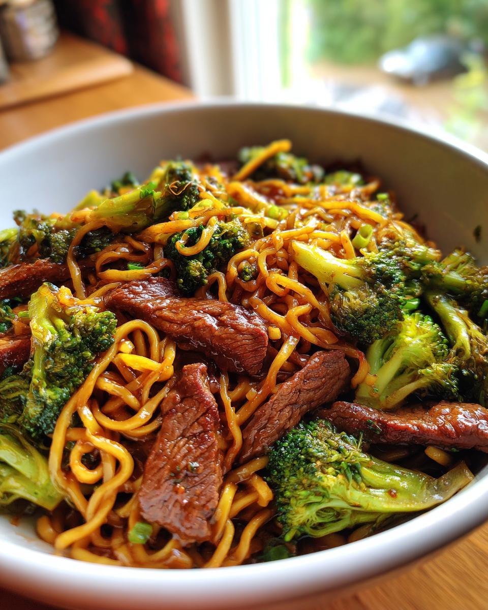 Teriyaki Noodle and Beef Stir-Fry with Broccoli - detail 2