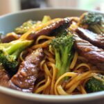 Teriyaki Noodle and Beef Stir-Fry with Broccoli