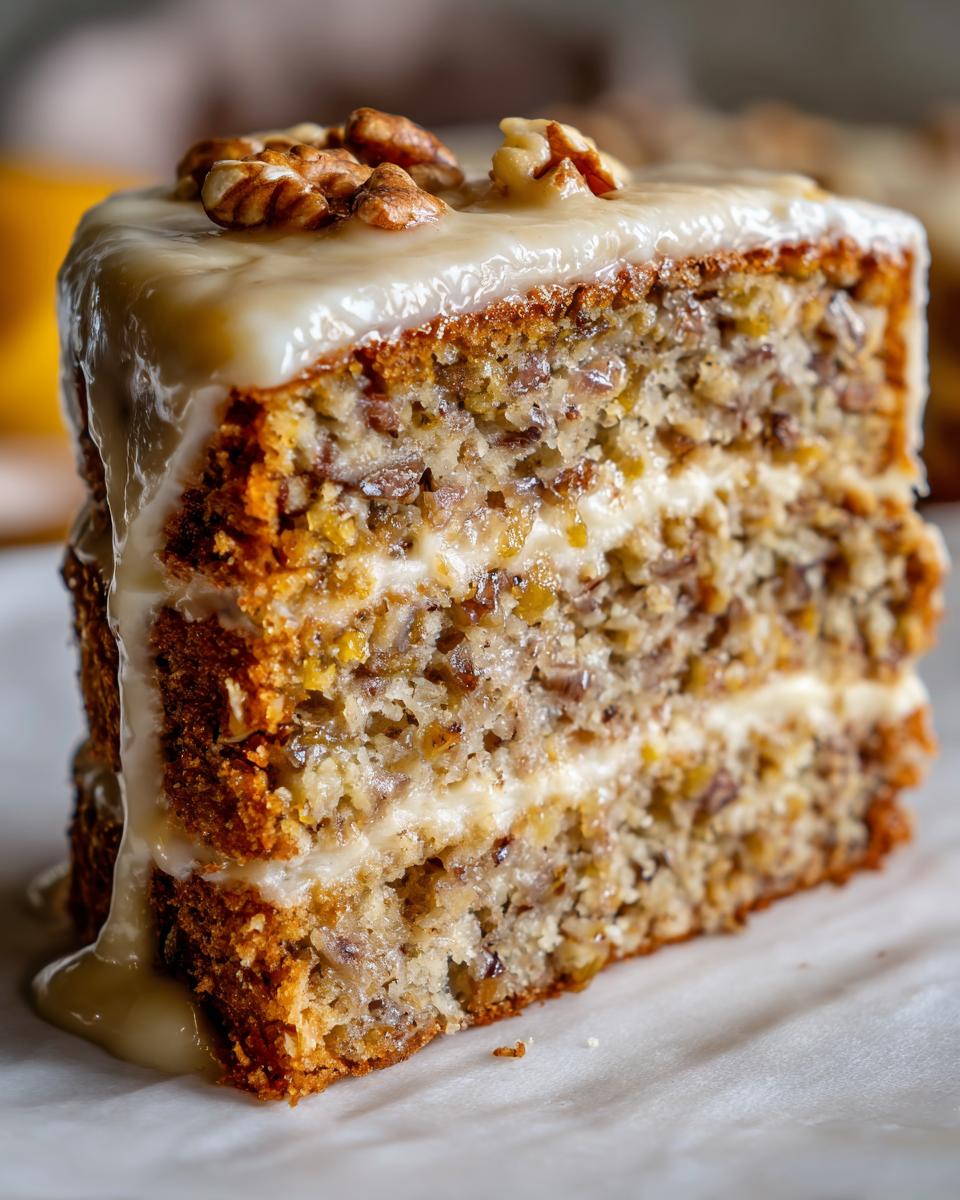 Walnut and Date Spice Cake with Orange Blossom Glaze - detail 2