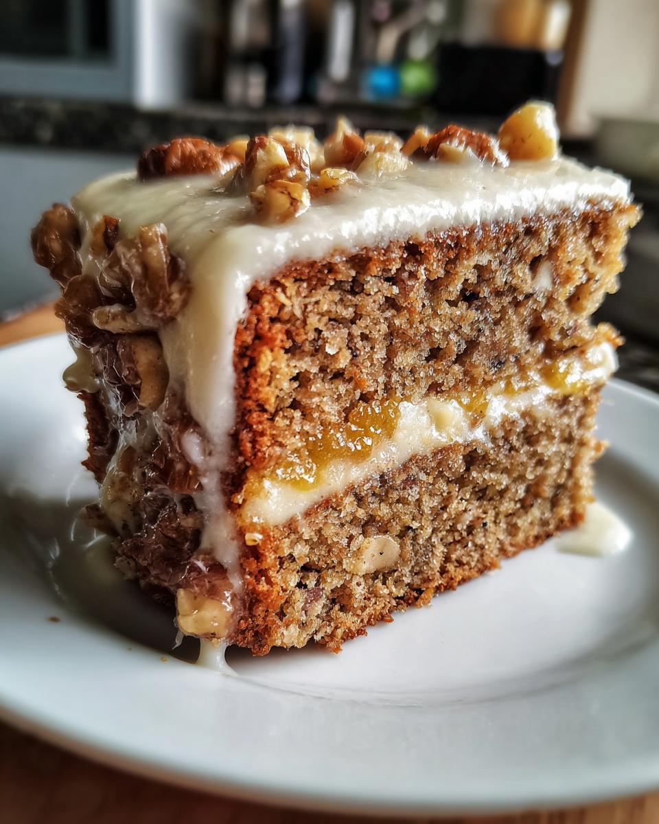 Walnut and Date Spice Cake with Orange Blossom Glaze - detail 3