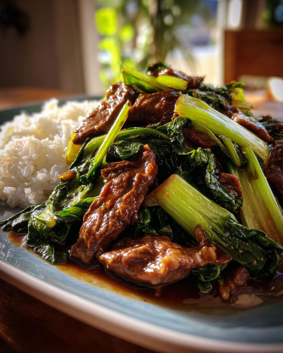 Bok Choy and Beef Stir-fry - detail 1
