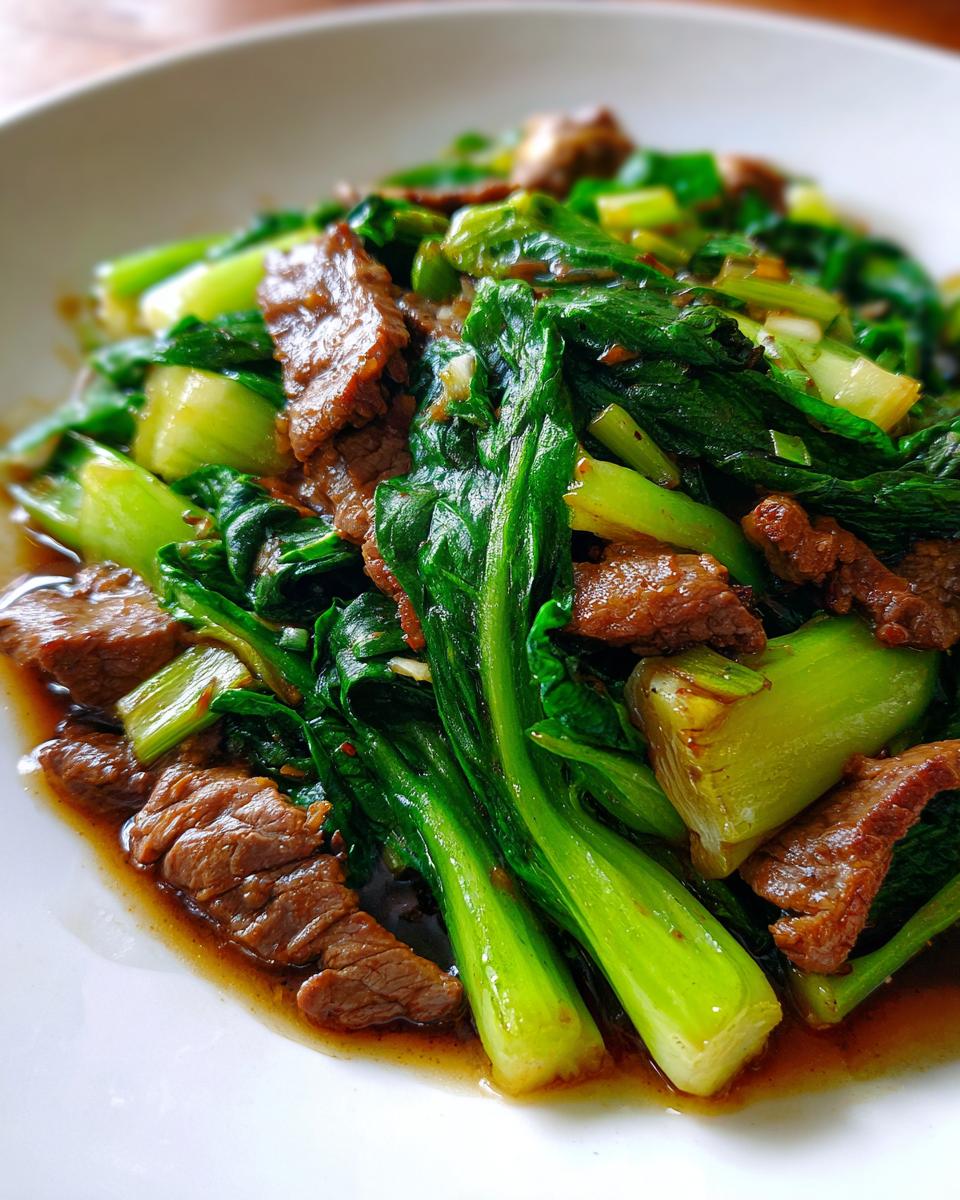 Bok Choy and Beef Stir-fry - detail 2