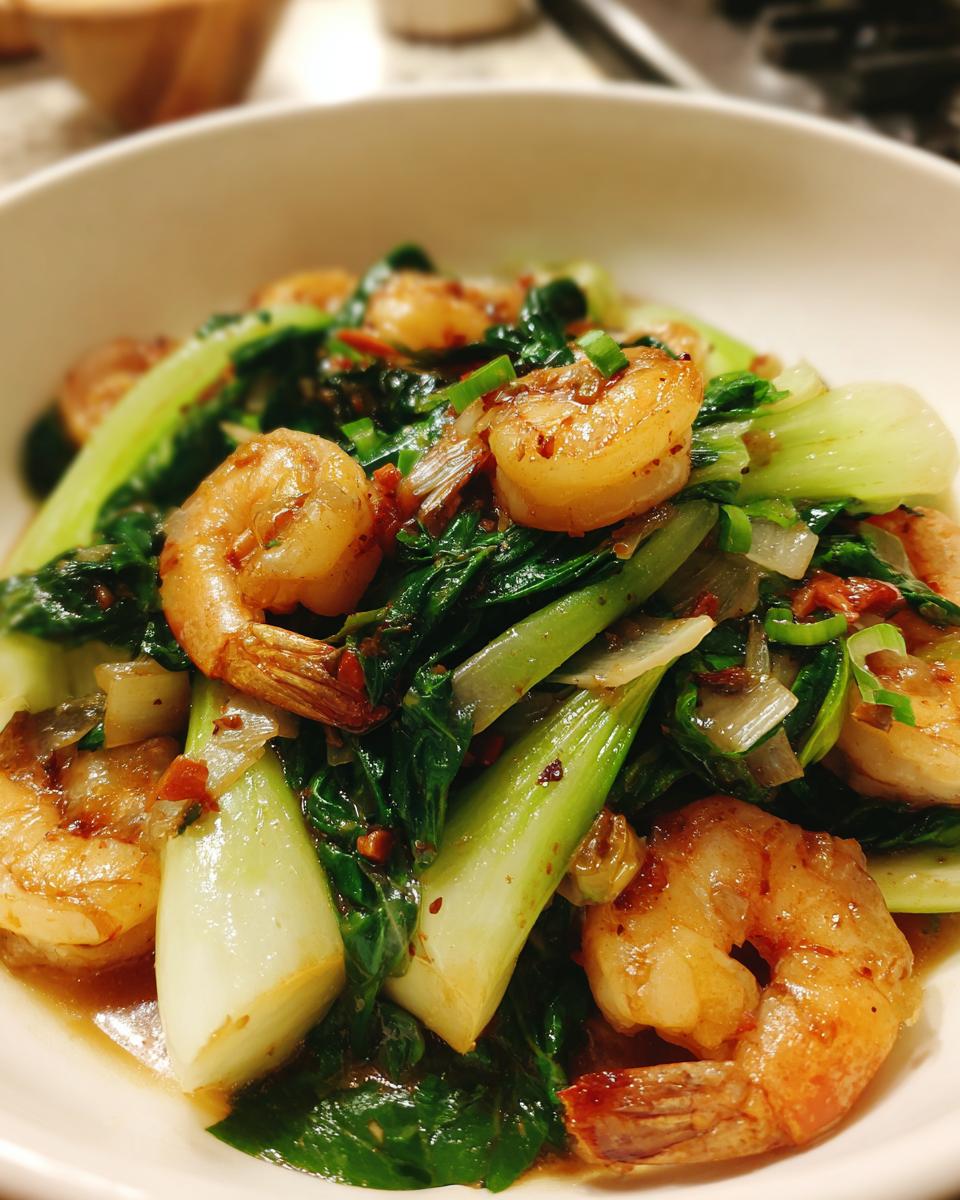 Bok Choy and Shrimp Stir-Fry - detail 1