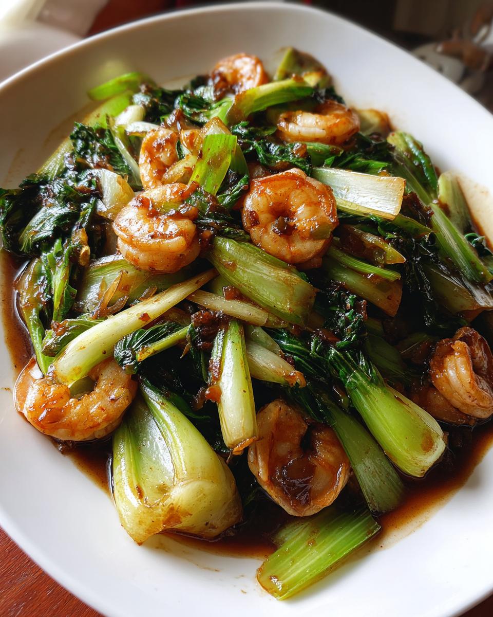 Bok Choy and Shrimp Stir-Fry - detail 3