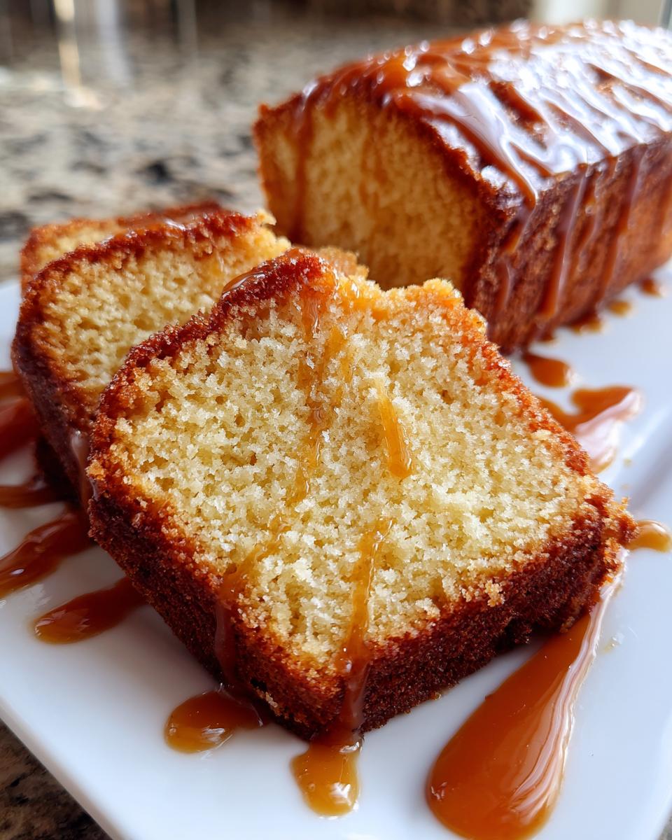 Caramel Pound Cake with Glaze - detail 1
