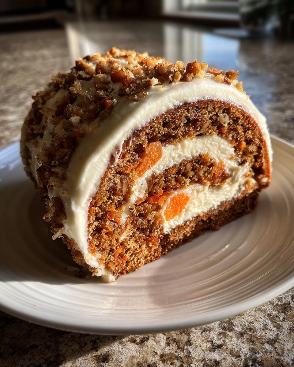 Carrot Cake Roll with Cream Cheese Frosting - detail 4