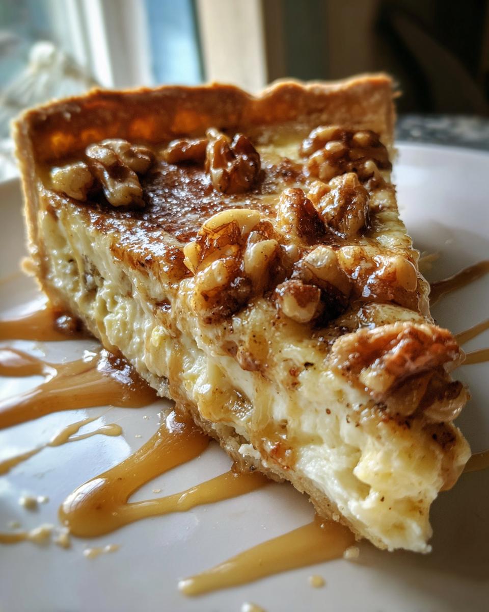 Cheese Pie with Caramel and Walnut - detail 1