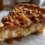 Cheese Pie with Caramel and Walnut