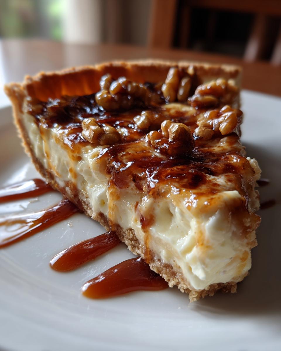 Cheese Pie with Caramel and Walnut - detail 2