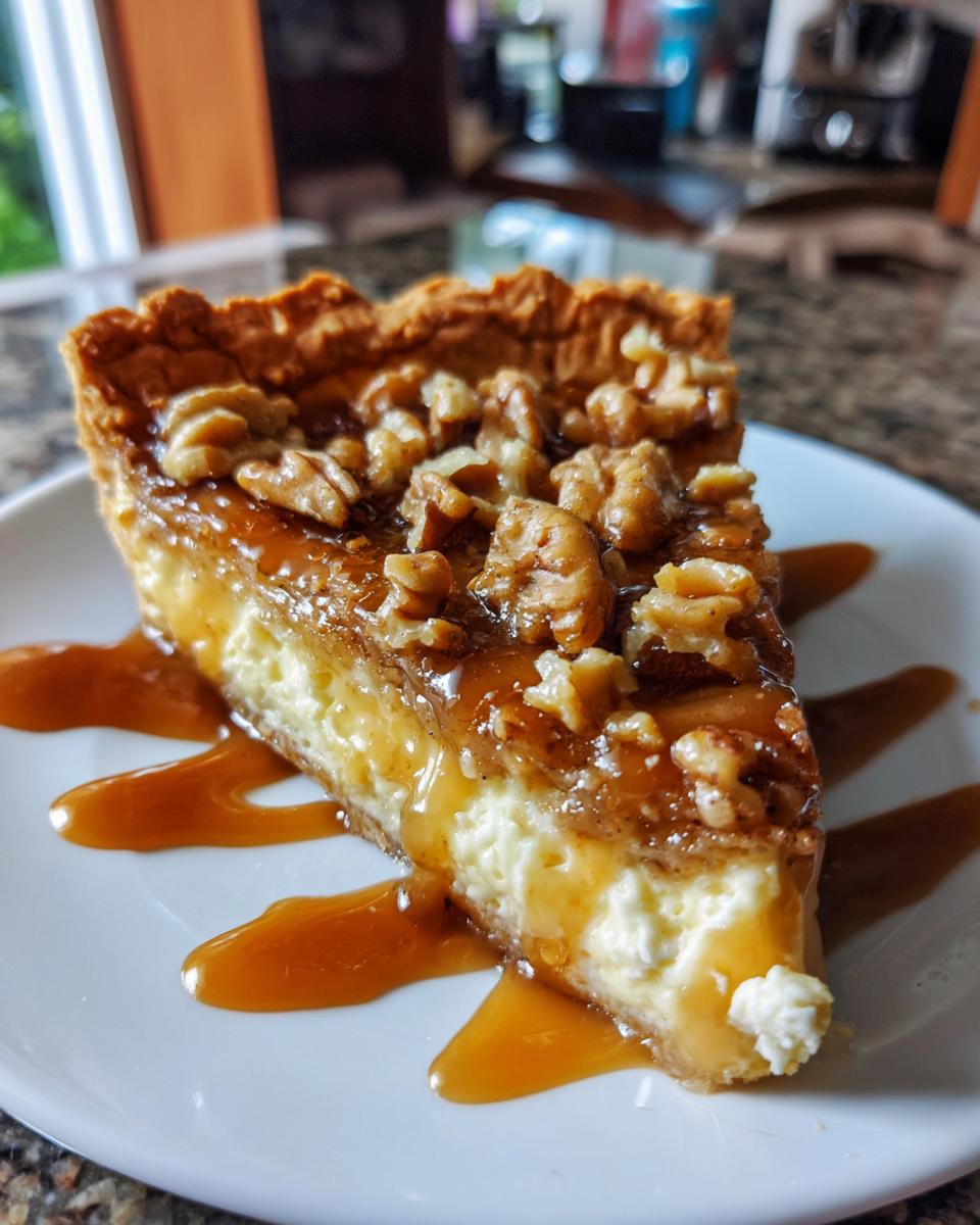 Cheese Pie with Caramel and Walnut - detail 3