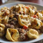 Cheesesteak Tortellini with Provolone Sauce
