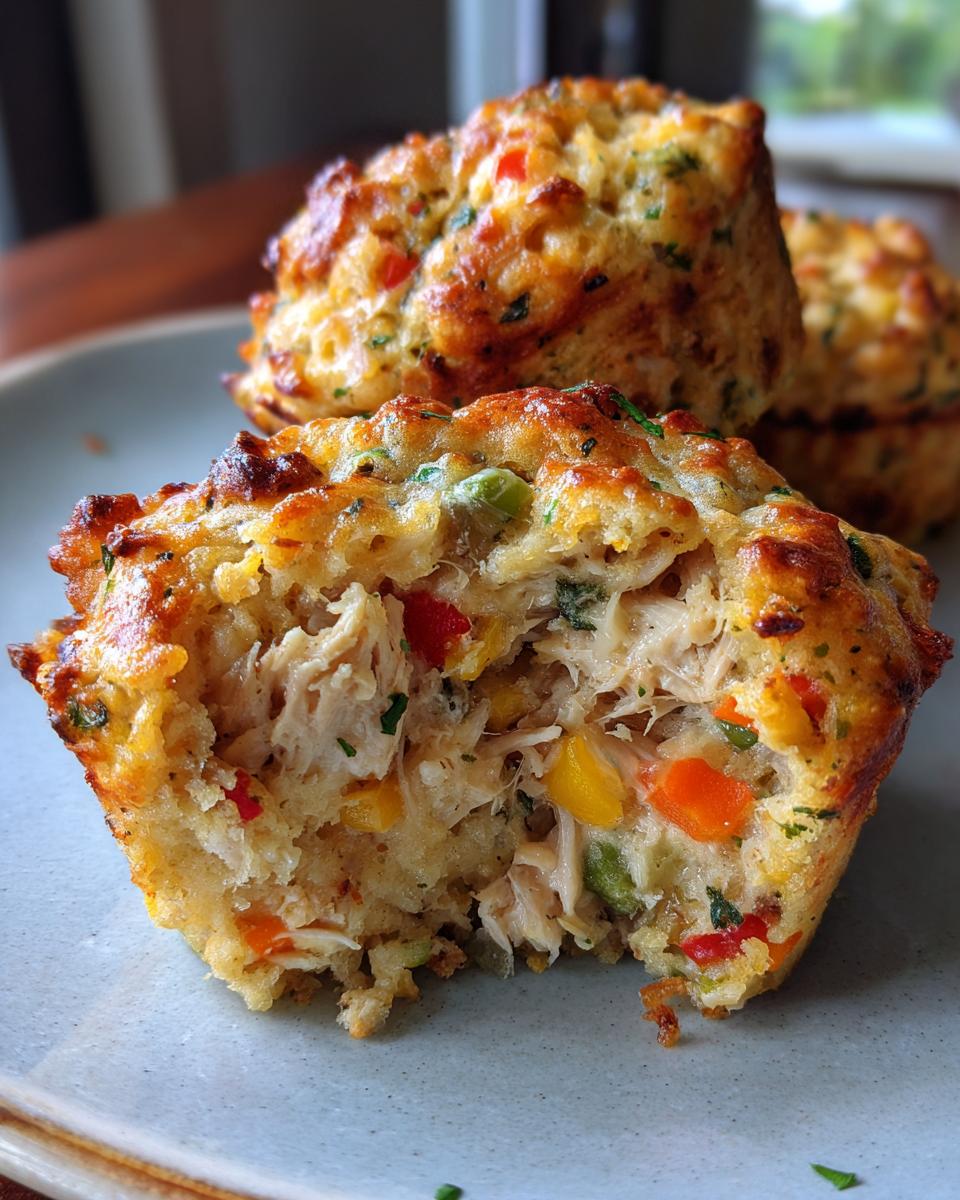 Chicken and Vegetable Muffins - detail 1