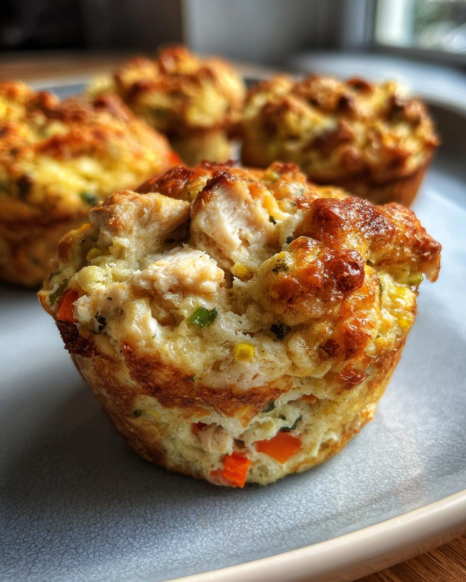 Chicken and Vegetable Muffins - detail 2