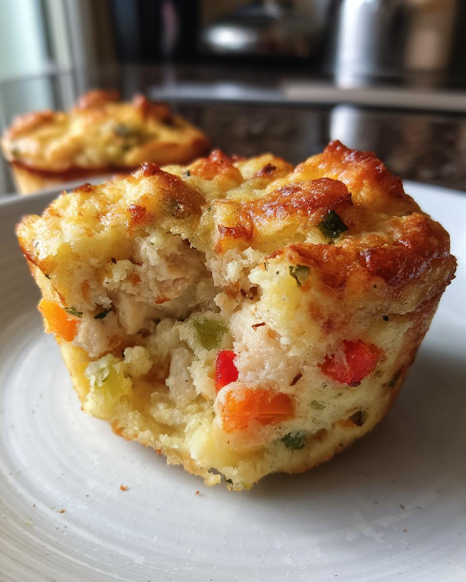 Chicken and Vegetable Muffins - detail 3