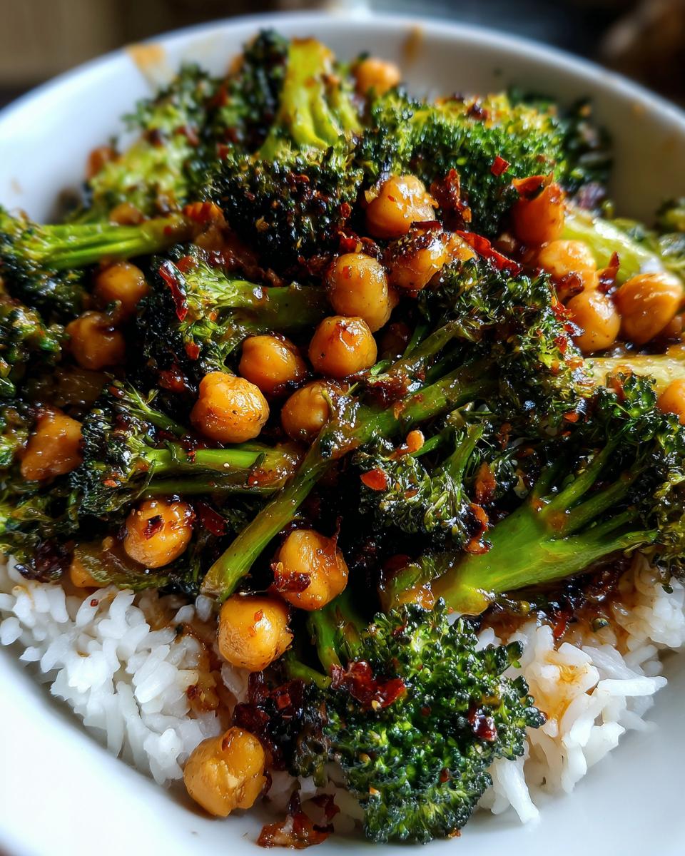 Chickpea Broccoli Stir Fry with Garlic Sauce - detail 2