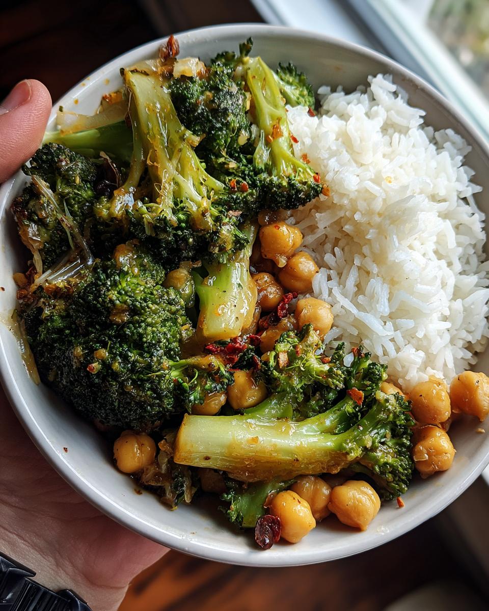 Chickpea Broccoli Stir Fry with Garlic Sauce - detail 4