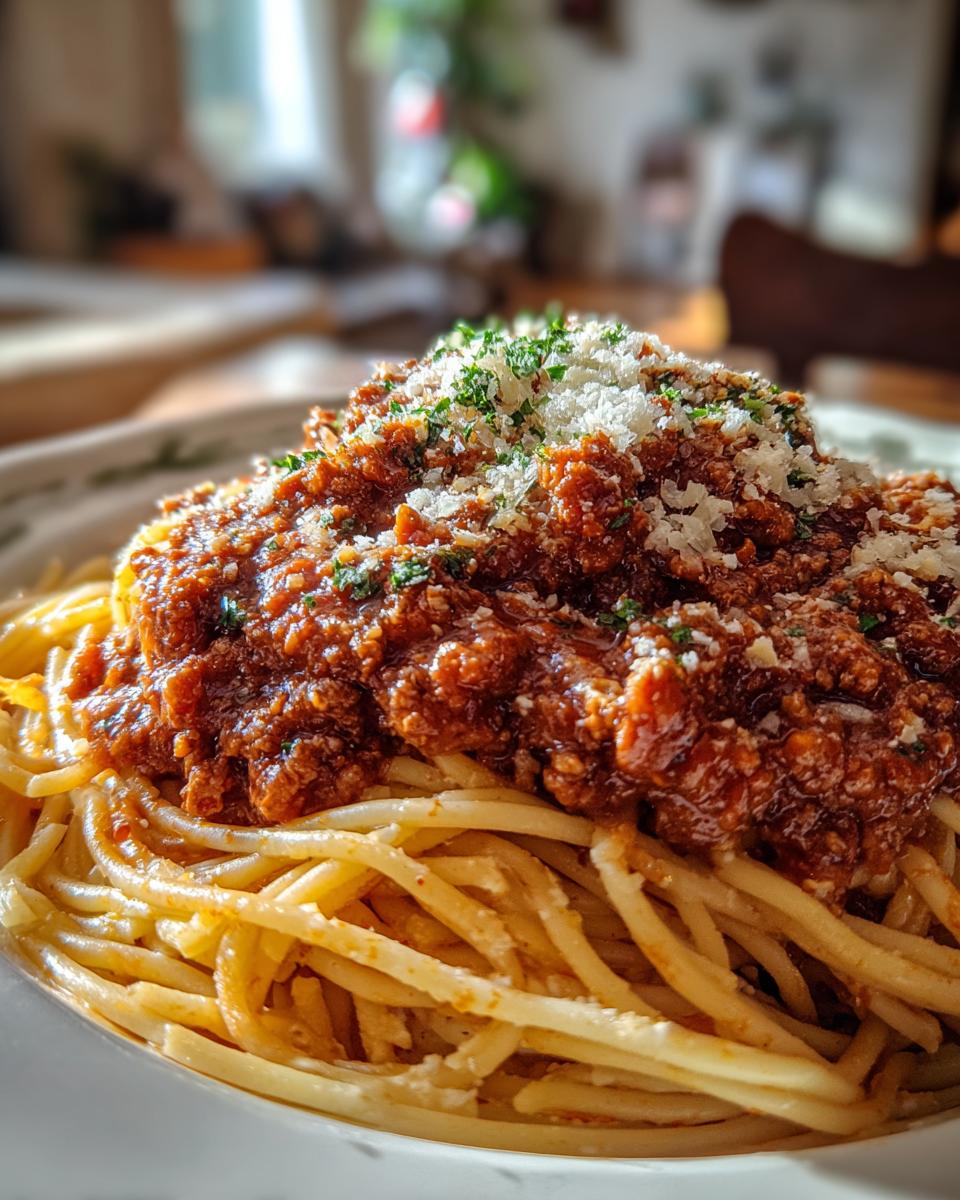 Classic Spaghetti with Hearty Meat Sauce - detail 1
