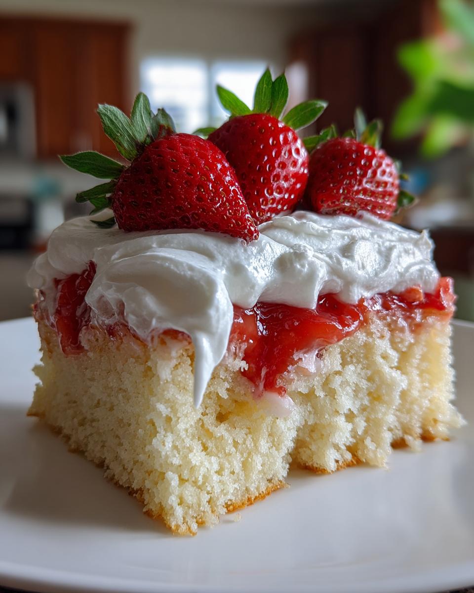 Classic Strawberry Poke Cake - detail 5
