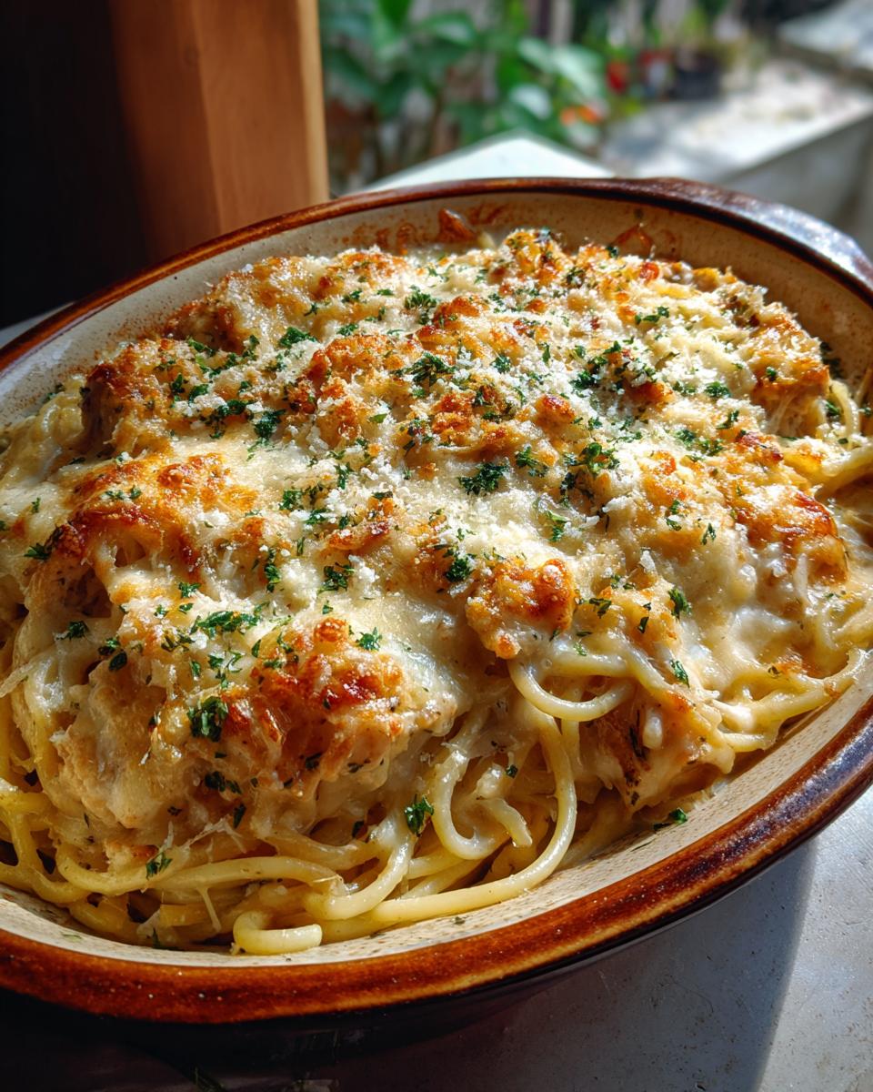 Creamy Monterey Jack Chicken Spaghetti Bake - detail 2